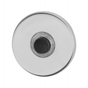 GPF Bouwbeslag RVS 9826.45 beldrukker rond 50x6 mm met zwarte button RVS gepolijst GPF982645400