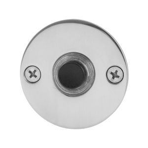 GPF Bouwbeslag RVS 9826.46 beldrukker rond 50x2 mm met zwarte button RVS gepolijst GPF982646400