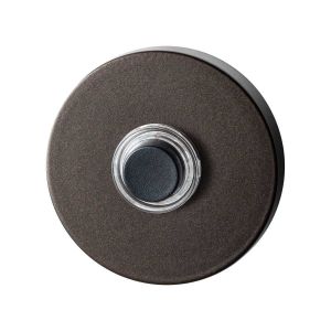 GPF Bouwbeslag Anastasius 9826.A1.1100 beldrukker rond 50x8 mm met zwarte button Dark blend GPF9826A11100