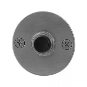GPF Bouwbeslag RVS 9826.06 deurbel beldrukker rond 50x2 mm met zwarte button RVS mat geborsteld GPF982606400