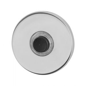 GPF Bouwbeslag RVS 9826.45 deurbel beldrukker rond 50x6 mm met zwarte button RVS gepolijst GPF982645400