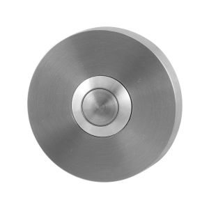 GPF Bouwbeslag RVS 9827.09 beldrukker rond 50x8 mm met RVS button RVS geborsteld GPF982709400