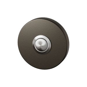 GPF Bouwbeslag Anastasius 9827.A1.1100 beldrukker rond 50x8 mm met RVS button Dark blend GPF9827A11100