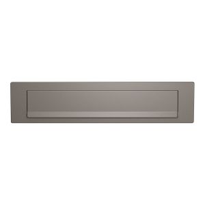 GPF Bouwbeslag Anastasius 9830.A3 briefplaat 340x77 mm met valklep 280x45 mm Mocca blend GPF9830A30000