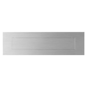 GPF Bouwbeslag RVS GPF9836.09 briefplaat rechthoekig 350x100x2,5 mm met verende vlakke binnenklep RVS geborsteld GPF983609000