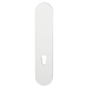 GPF Bouwbeslag ZwartWit GPF9842.62 PC72 veiligheids buitenschild SKG*** 248x52x11 mm afgerond PC72 zonder krukgat wit GPF984262042