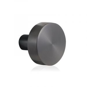 GPF Bouwbeslag PVD 9852.P1 S4 vlakke knop 52x16 mm voor veiligheids schilden vast met bout M10 PVD antraciet GPF9852P1410