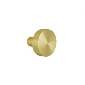 GPF Bouwbeslag PVD 9852.P4 S4 vlakke knop 52x16 mm voor veiligheids schilden vast met bout M10 PVD mat messing GPF9852P4410