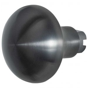 GPF Bouwbeslag PVD 9859.P1 S4 Paddenstoel knop 52 mm voor veiligheids schilden vast met bout M10 PVD antraciet GPF9859P1410