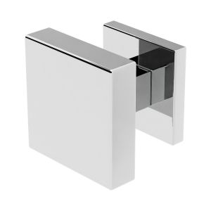 GPF Bouwbeslag RVS GPF9950.49-02 RVS gepolijst vierkante deurknop S2 60x60x16 mm met knopvastzetter met vierkant rozet gepolijst GPF9950490400-02