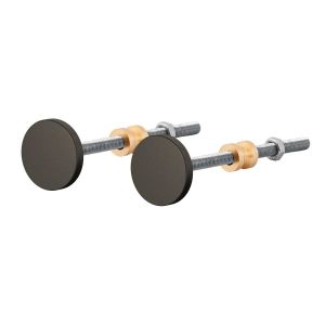 GPF Bouwbeslag Anastasius GPF9957.A1EB 20-22-25-30-32-38 mm bevestigingsset Dark blend voor enkelzijdige montage door deur zonder rozet set 2 stuks GPF9957A1EB0000
