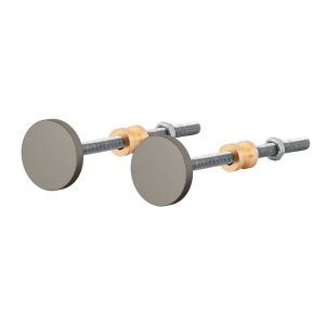 GPF Bouwbeslag Anastasius GPF9957.A3EB 20-22-25-30-32-38 mm bevestigingsset Mocca blend voor enkelzijdige montage door deur zonder rozet set 2 stuks GPF9957A3EB0000