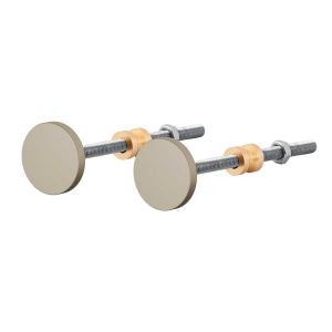 GPF Bouwbeslag Anastasius GPF9957.A4EB 20-22-25-30-32-38 mm bevestigingsset Champagne blend voor enkelzijdige montage door deur zonder rozet set 2 stuks GPF9957A4EB0000