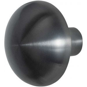 GPF Bouwbeslag PVD 9957.P1 S3 Paddenstoel knop 65 mm vast met metaalschroef M10 PVD antraciet GPF9957P1410