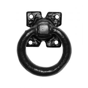 Kirkpatrick KP0911 ring 76 mm op plaat 63 mm met krukstift smeedijzer zwart TH6091160063