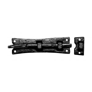 Kirkpatrick KP1156 deurschuif met krul 152x46 mm smeedijzer zwart TH6115660152