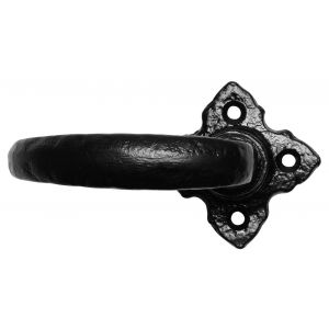 Kirkpatrick KP2471L deurkruk gatdeel op rozet 50x50 mm linkswijzend smeedijzer zwart TH6247160250