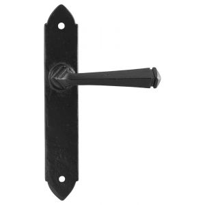 Kirkpatrick KP6052R BB56 deurkruk gatdeel op schild 245x40 mm BB 56 mm rechtswijzend smeedijzer zwart TH6605260301