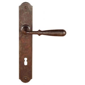 Utensil Legno FM030R M deurkruk gatdeel op schild 245x40 mm blind geveerd rechtswijzend roest TH700307M300