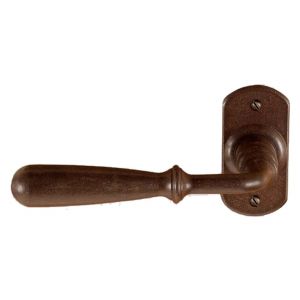 Utensil Legno FM031L/R STR RSB deurkruk gatdeel op rozet 68x33 mm ovaal links-rechtswijzend roest TH70031702S0