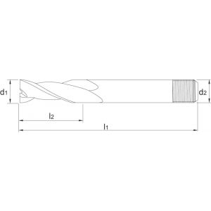 Phantom 32.200 HSS-E schachtfrees 2-snijder DIN 327-D type N 32x32 mm 32.200.3200