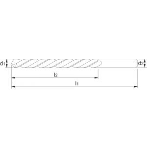 Phantom 19.914 HSS spiraalboor DIN 338 links 42 mm 19.914.0420