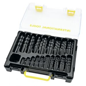 International Tools 19.130 ECO HSS set spiraalboren DIN 338 kruisaanslijping 11.426 1-10x05 mm set 170 stuks 19.130.6000