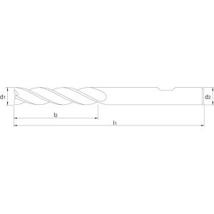 Phantom 34.355 HSS-E schachtfrees meersnijder DIN 844-B lang type N 14x53 mm 34.355.1400