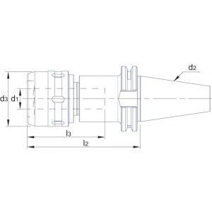 Phantom 83.624 krachtspan opname SK volgens DIN 69871 SK40 20 mm 83.624.4202