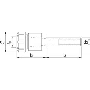 Phantom 82.510 DIN 6499-C ER spantanghouder cilindrisch D32 mm ER32 2-20 82.510.3232