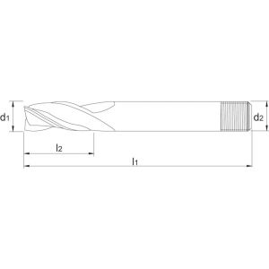 Phantom 33.200 HSS-E schachtfrees 3-snijder DIN 844-D kort type N 7x16 mm 33.200.0700