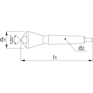 Phantom 42.710 HSS-E verzinkboor 120 graden schuin gat MK 3 40 mm 42.710.4000