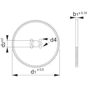 Phantom 63.460 HM-tip cirkelzaag negatieve spaanhoek 250x34x32 mm T60 63.460.2532