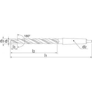 Phantom 16.700 HSS meerfasenboor DIN 8377 180 graden MK M20 22x33 mm 16.700.2000