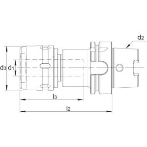 Phantom 83.627 krachtspan opname HSK-A volgens DIN 69893 HSK63A 20 mm 83.627.6202