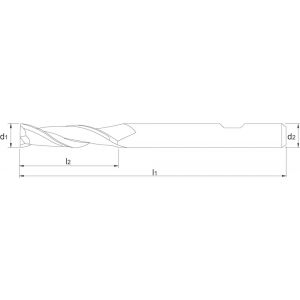 Phantom 32.520 HSS-E schachtfrees 2-snijder lang type N 25x45 mm 32.520.2500