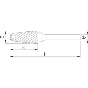 International Tools 41.460 Eco Pro HM stiftfrees model F boomvorm met ronde kop 6x18x6x50 mm 41.460.0606