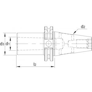 Phantom 84.204 DIN 6383 verloophuls voor MK opname SK volgens DIN 69871 SK50 -> MK5 84.204.5005