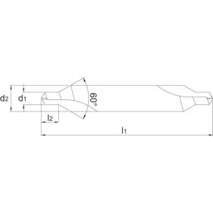 Phantom 15.100 HSS centerboor DIN 333-A 60 graden 8x20 mm 15.100.8020