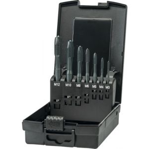International Tools 29.195 Eco Pro HSS-E set machinetappen DIN 371/6 (combinatie) 22.595/22.596 M3-M12 29.195.1500