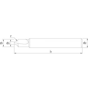 Phantom 36.430 VHM radiusfrees 4-snijder kwarthol frees diameter 20 mm R8 36.430.0800