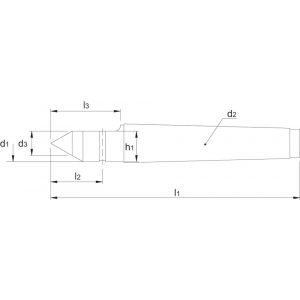 International Tools 85.130 Eco Pro vast center 60 graden met uitgediepte HM-punt MK 5 85.130.0500