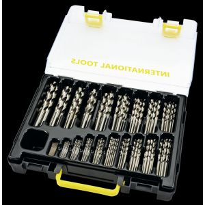 International Tools 19.134 ECO PRO HSS set spiraalboren DIN 338 kruisaanslijping 11.430 1-10x05 mm set 170 stuks 19.134.6000