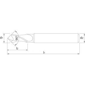 Phantom 36.164 VHM Multi-frees AlTiN-X 90 graden 10x18 mm 36.164.1000