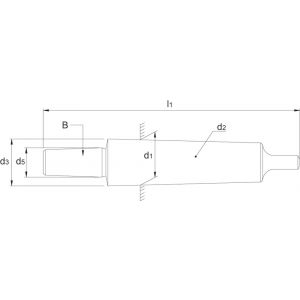 International Tools 84.170 Eco Pro DIN 238 boorhouderstift MK en B-opname DIN 238 MK 2-B16 84.170.0216