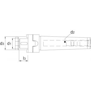 Phantom 82.321 DIN 6358 Combi-opsteekfreeshouder voor frezen met langs- en dwarsspiebaan MK volgens DIN 228-A MK3 22 mm 82.3213221