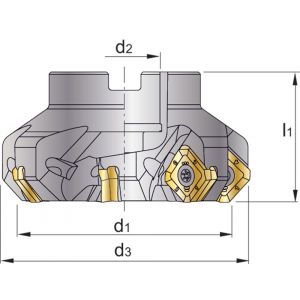 Phantom 76.125 vlakfrees 45 graden SN 1205 63 mm 76.125.0063