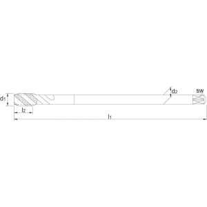 Phantom 23.371 UNI HSS-E machinetap metrisch lang voor blinde gaten M10 23.371.1000