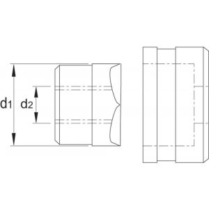 Phantom 67.130 gatenpons met 3-voudig splijtstempel voor hand- en hydraulisch gebruik roestvaststaal exclusief bout 325 mm 67.130.3200