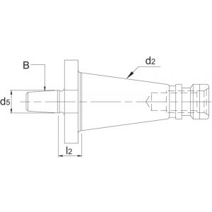 Phantom 84.173 DIN 238 boorhouderstift SK volgens DIN 2080 B-opname DIN 238 SK40 B16 84.173.4016